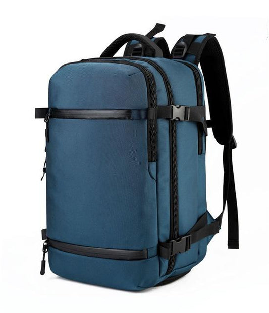 Multifunction Anti-theft 20 to 35 Litre Backpack with Shoes Compartment Bag-Sport Backpacks-Innovato Design-Blue-Innovato Design
