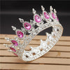 Royal Queen & King Tiaras and Crowns for Wedding, Pageant Prom-Crowns-Innovato Design-Silver Rose-Innovato Design