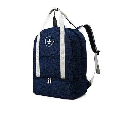 Fitness Backpack 20 to 35 Litre with Shoe Compartment-Sport Backpacks-Innovato Design-Blue-Innovato Design