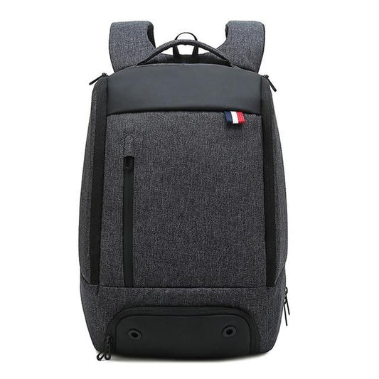 Black/Gray 16.5 Inch Laptop 20 to 35 Litre Travel Backpack with Shoe Compartment-Sport Backpacks-Innovato Design-Black-Innovato Design
