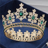 Vintage Royal King & Queen Crown for Wedding or Prom-Crowns-Innovato Design-Green-Innovato Design
