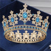 Vintage Royal King & Queen Crown for Wedding or Prom-Crowns-Innovato Design-Sky Blue-Innovato Design