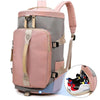 Three-Way Fitness Green/Pink 25 to 35 Liter Backpack with Shoe Compartment-Sport Backpacks-Innovato Design-Pink-Innovato Design