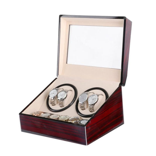 Dark Brown Automatic Mechanical Watch Winders Storage Box-Watch Box-Innovato Design-Innovato Design