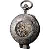 Silver Steel Alloy Pocket Watch with Intricate Carved Back Case-Pocket Watch-Innovato Design-Innovato Design