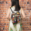 Colorful and Trendy Patchwork Design on Leather Backpack for Women-Leather Backpacks-Innovato Design-Innovato Design