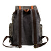 Black and Brown Waterproof Canvas Leather Backpack-Canvas and Leather Backpack-Innovato Design-Black-Innovato Design