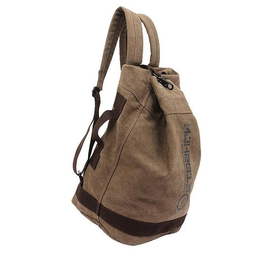Brown Canvas Leather Backpack 20 Litre for Men and Women-Canvas and Leather Backpack-Innovato Design-Innovato Design