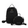 2 Pieces Corduroy School 20 to 35 Litre Backpack-corduroy backpacks-Innovato Design-Black-Innovato Design