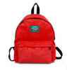 Corduroy Simple Everyday 20 Litre Backpack-corduroy backpacks-Innovato Design-Red-Innovato Design