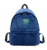 Corduroy Simple Everyday 20 Litre Backpack-corduroy backpacks-Innovato Design-Blue-Innovato Design