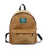 Corduroy Simple Everyday 20 Litre Backpack-corduroy backpacks-Innovato Design-Light Brown-Innovato Design