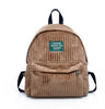 Corduroy Simple Everyday 20 Litre Backpack-corduroy backpacks-Innovato Design-Brown-Innovato Design