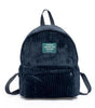 Corduroy Simple Everyday 20 Litre Backpack-corduroy backpacks-Innovato Design-Black-Innovato Design