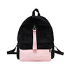 Two Tone Corduroy School Backpacks-corduroy backpacks-Innovato Design-Black-Innovato Design