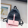 Two Tone Corduroy School Backpacks-corduroy backpacks-Innovato Design-Brown-Innovato Design