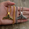 Stainless Steel Dolphin Tail Pendant Necklace-Necklaces-Innovato Design-Gold-24-Innovato Design
