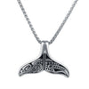 Stainless Steel Dolphin Tail Pendant Necklace-Necklaces-Innovato Design-Silver-24-Innovato Design