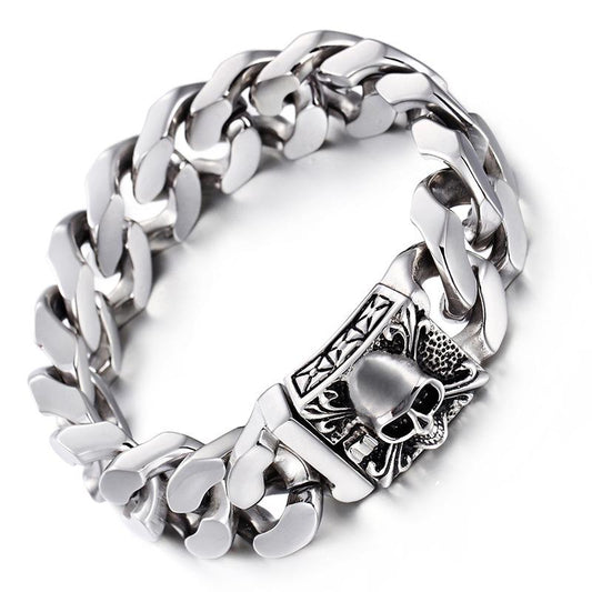 316L Titanium Steel Skull Chain Link Bracelet-Skull Bracelet-Innovato Design-Innovato Design