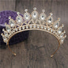 Queen Bridal Tiaras and Crowns in 15 Different Styles for Wedding or Prom-Crowns-Innovato Design-Gold White-Innovato Design