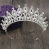 Queen Bridal Tiaras and Crowns in 15 Different Styles for Wedding or Prom-Crowns-Innovato Design-Silver White-Innovato Design