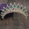 Queen Bridal Tiaras and Crowns in 15 Different Styles for Wedding or Prom-Crowns-Innovato Design-Gold Blue-Innovato Design