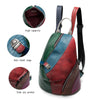 Colorful and Trendy Patchwork Design on Genuine Leather Backpack-Leather Backpacks-Innovato Design-Innovato Design