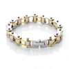 Bike Chain Bracelet Slim Size Multi Tones Unisex-Bracelets-Innovato Design-Gold-7-Innovato Design