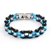 Bike Chain Bracelet Slim Size Multi Tones Unisex-Bracelets-Innovato Design-Black Blue-7-Innovato Design