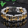 Innovato Silver & Gold Stainless Steel Motorcycle Bracelet-Bracelets-Innovato Design-7-Innovato Design