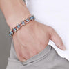 Silver & Sky Blue Crystal Motorcycle Chain Bracelet-Bracelets-Innovato Design-Innovato Design