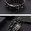 Stainless Steel Motorcycle Chain Antique Black Bracelet with Skulls-Bracelets-Innovato Design-7-Innovato Design