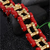 Large Biker Chain Stainless Steel Bracelet-Bracelets-Innovato Design-Gold-8.3-Innovato Design