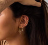 925 Sterling Silver Gold & Silver Plated Cross / Star Hoop Earrings-Earrings-Innovato Design-Gold-Innovato Design