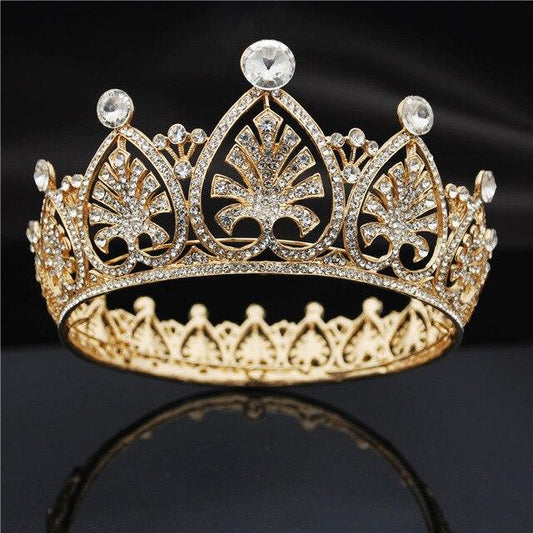 Spanish Queen Baroque Crown in Two Models for Women-Crowns-Innovato Design-2-Gold-Innovato Design