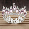 MultiColor Royal King & Queen Prom Crown-Crowns-Innovato Design-Silver Pink-Innovato Design