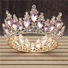 MultiColor Royal King & Queen Prom Crown-Crowns-Innovato Design-Gold Pink-Innovato Design