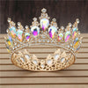 MultiColor Royal King & Queen Prom Crown-Crowns-Innovato Design-Gold AB Crystal-Innovato Design