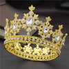 Fashion Royal King and Queen Tiara Crown for Wedding or Party-Crowns-Innovato Design-Gold White-Innovato Design