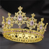 Fashion Royal King and Queen Tiara Crown for Wedding or Party-Crowns-Innovato Design-Gold Pink-Innovato Design
