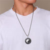 Yin & Yang Black Epoxy Stainless Steel Necklace-Necklaces-Innovato Design-Innovato Design