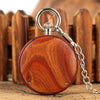 Wooden Pocket Watch with Roman Numeral Display-Pocket Watch-Innovato Design-Brown-Innovato Design