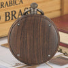 Wooden Pocket Watch with Roman Numeral Display-Pocket Watch-Innovato Design-Brown-Innovato Design