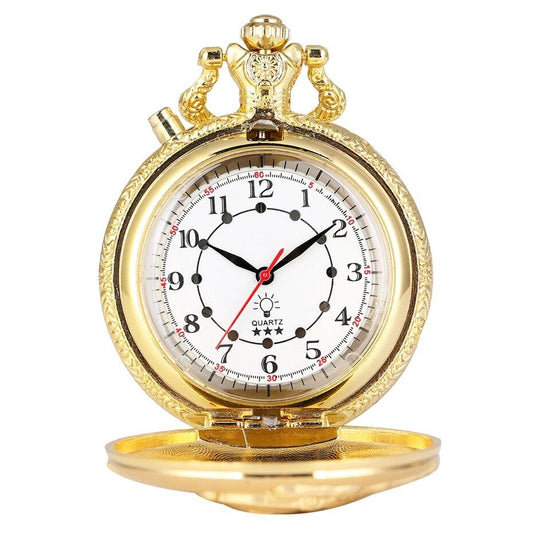 Luminous LED Light Classic Gold Pocket Watch-Pocket Watch-Innovato Design-Innovato Design