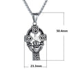Black & Silver Celtic Knot Cross Claddagh Pendant Necklace-Necklaces-Innovato Design-Innovato Design