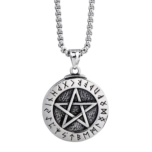 Silver Celtic Witches Pentagram Pendant Necklace-Necklaces-Innovato Design-18-Innovato Design