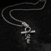 Egyptian Ankh with Snake Pendant Chain Necklace-Necklaces-Innovato Design-18 inch-Innovato Design