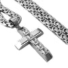 Mechanical Silver Crucifix Pendant and Byzantine Chain Necklace-Necklaces-Innovato Design-Silver-18-Innovato Design
