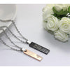 Rose Gold and Black Titanium Couple Cross Pendant Necklaces-Necklaces-Innovato Design-Gold-Innovato Design