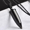 Black Obsidian Sharp Stone Rope Necklace-Necklaces-Innovato Design-Innovato Design